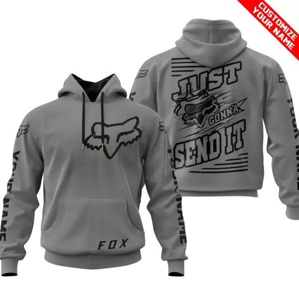 Premium Just Fckn Gonna Send It – Custom Name – Fox – Grey