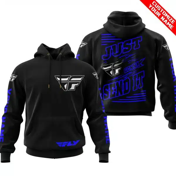 Premium Just Fckn Gonna Send It - Custom Name - Fly Racing - Blue Black