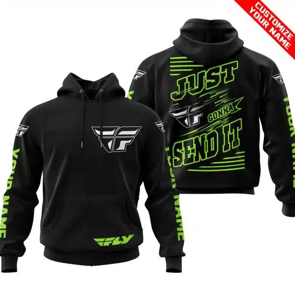 Premium Just Fckn Gonna Send It - Custom Name - Fly Racing - Green 1 Black