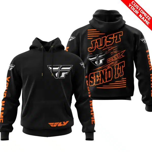 Premium Just Fckn Gonna Send It - Custom Name - Fly Racing - Orange Black