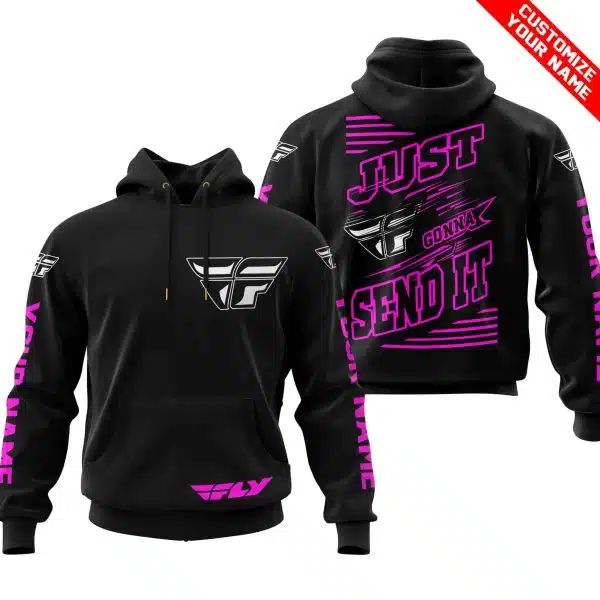 Premium Just Fckn Gonna Send It - Custom Name - Fly Racing - Pink Black