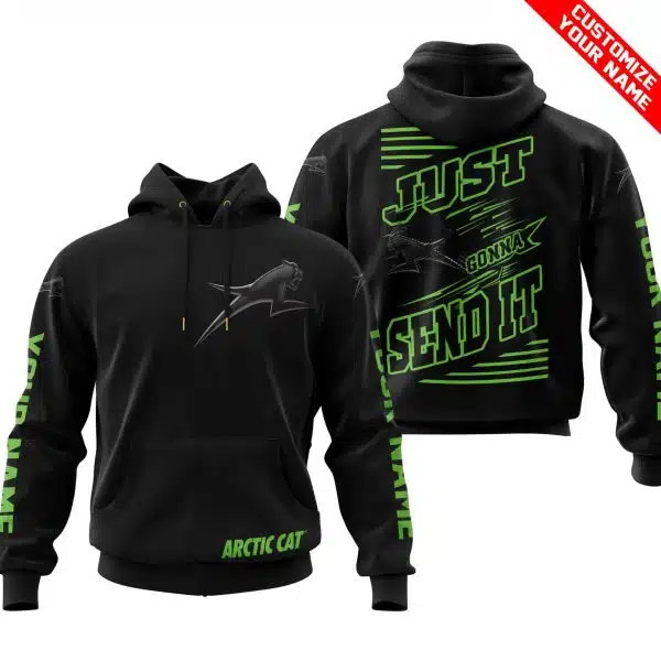 Premium Just Fckn Gonna Send It - Custom Name - Arctic Cat - Green Black