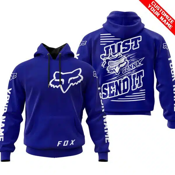 Premium Just Fckn Gonna Send It – Custom Name – Fox – Navy