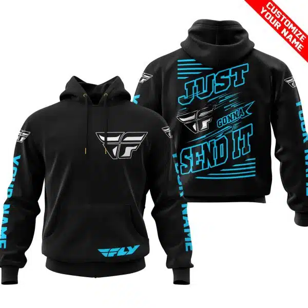 Premium Just Fckn Gonna Send It - Custom Name - Fly Racing - Sky Blue Black
