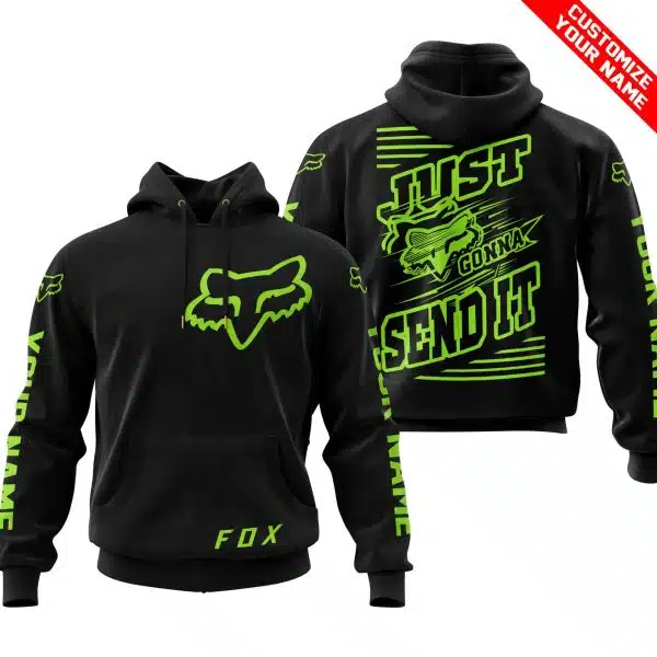 Premium Just Fckn Gonna Send It - Custom Name - Fox Racing - Green 1 Black