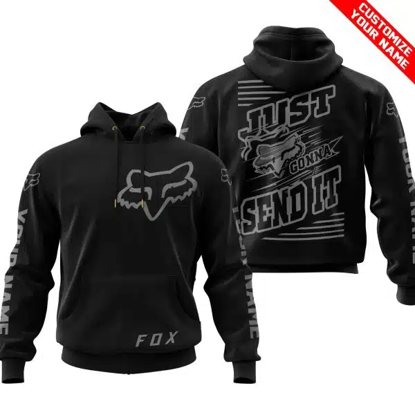 Premium Just Fckn Gonna Send It - Custom Name - Fox Racing - Grey Black