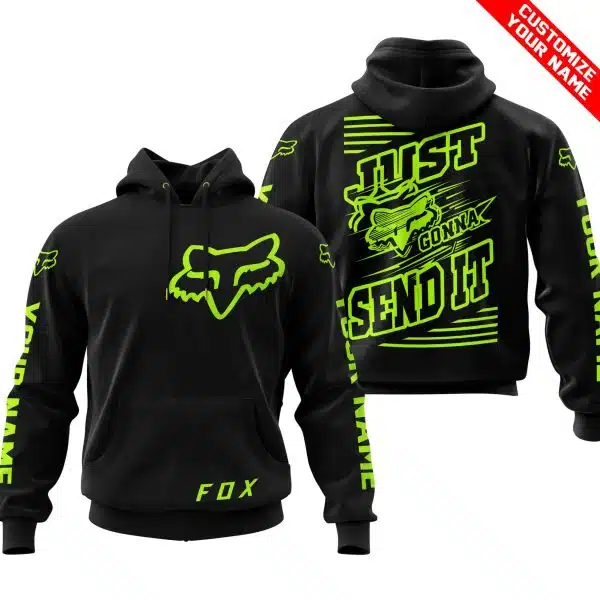 Premium Just Fckn Gonna Send It - Custom Name - Fox Racing - Neon Black