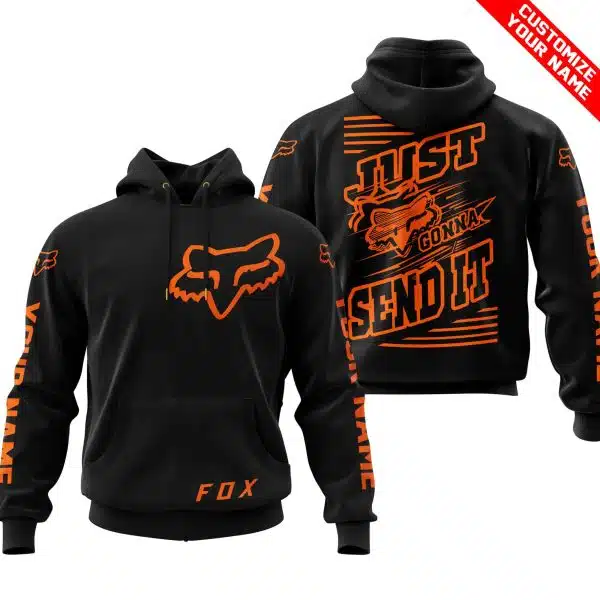 Premium Just Fckn Gonna Send It - Custom Name - Fox Racing - Orange Black