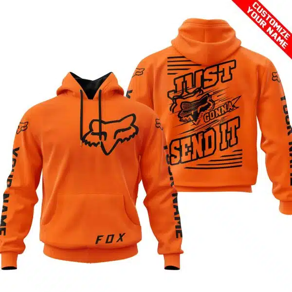 Premium Just Fckn Gonna Send It – Custom Name – Fox – Orange