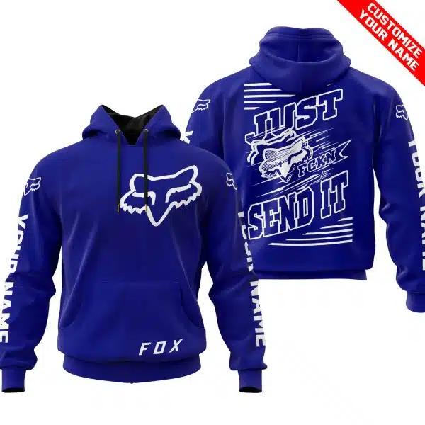 Premium Just Fckn Gonna Send It – Custom Name – Fox – Navy - Image 2