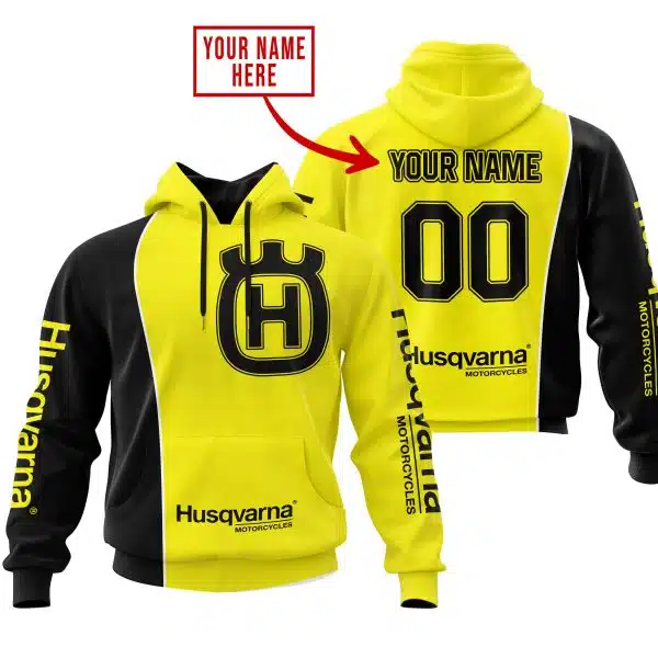 Limited Edition - Custom Name Motocrocss V2 - Husqvarna Yellow