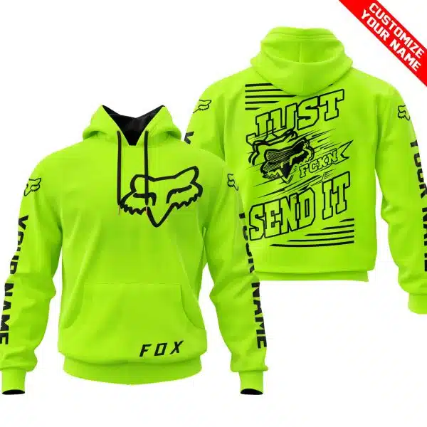 Premium Just Fckn Gonna Send It – Custom Name – Fox – Neon - Image 2