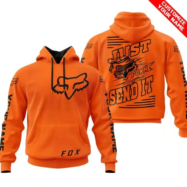 Premium Just Fckn Gonna Send It – Custom Name – Fox – Orange - Image 2