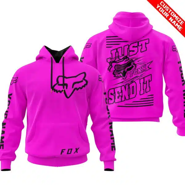 Premium Just Fckn Gonna Send It – Custom Name – Fox – Pink - Image 2