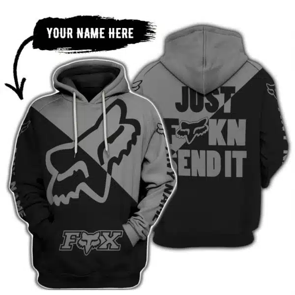 Just Fkcn Send It - 3d All Over Printed - Fox Racing - Grey