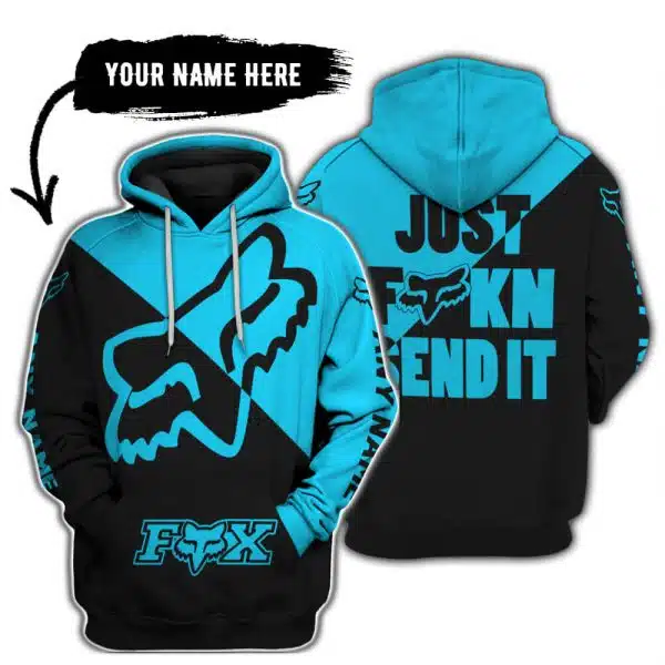 Just Fkcn Send It - 3d All Over Printed - Fox Racing - Sky Blue