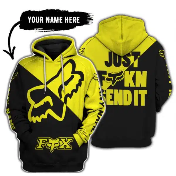 Just Fkcn Send It - 3d All Over Printed - Fox Racing - Yellow