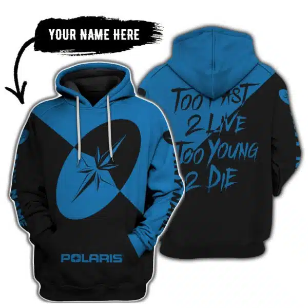 Too Fast To Live Too Young To Die - 3d All Over Printed - Polaris - Blue
