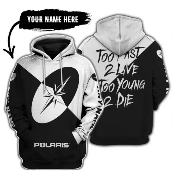 Too Fast To Live Too Young To Die - 3d All Over Printed - Polaris - White