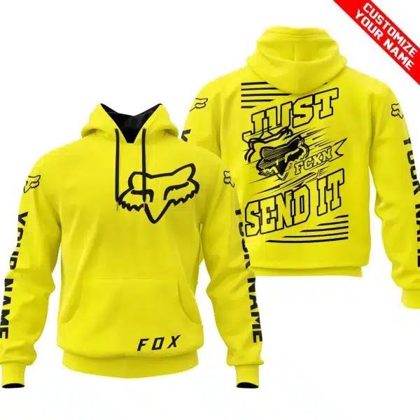 Premium Just Fckn Gonna Send It – Custom Name – Fox – Yellow - Image 2