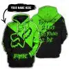 Too Fast To Live Too Young To Die – 3d All Over Printed – Fox Racing Girl – Green