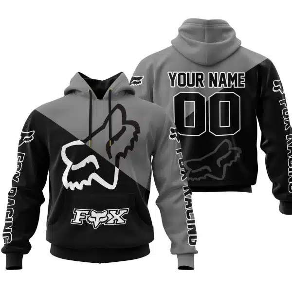 Premium Gift - Custom Name - Fox Racing - Grey
