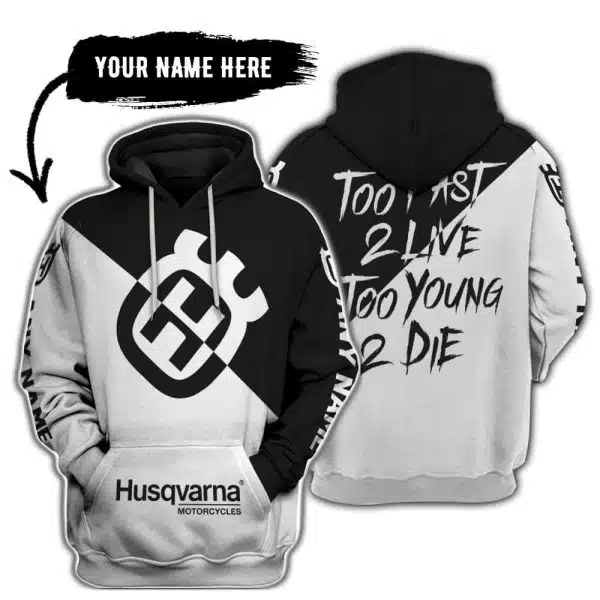Too Fast To Live Too Young To Die - 3d All Over Printed - Husqvarna Black
