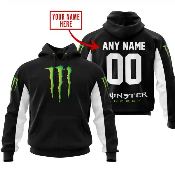 Custom Name Racing - Limited Edition - Monster - White