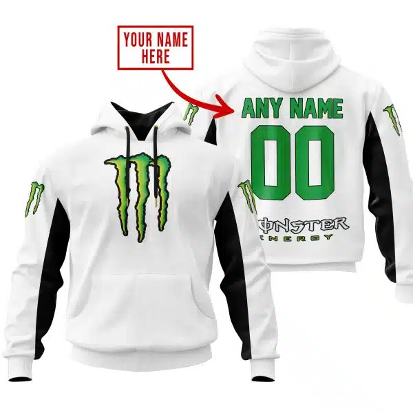 Custom Name Racing - Limited Edition - Monster - White V2