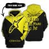 Too Fast To Live Too Young To Die - 3d All Over Printed - Alpinestars Yellow