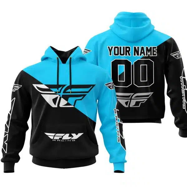 Premium Gift - Custom Name - Fly Racing - Sky Blue