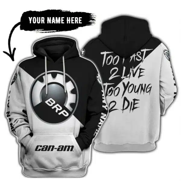 Too Fast To Live Too Young To Die - 3d All Over Printed - Can Am Black
