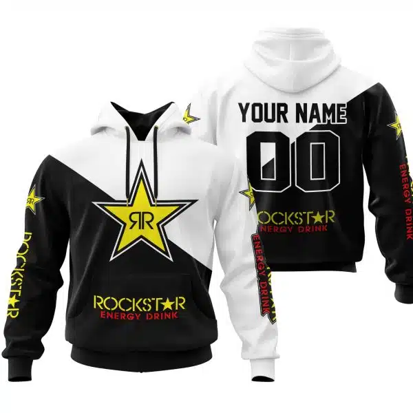 Premium Gift - Custom Name - Rockstar Energy - White