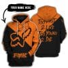 Too Fast To Live Too Young To Die – 3d All Over Printed – Fox Racing Girl – Orange