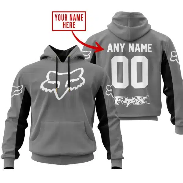 Custom Name Racing - Limited Edition - Fox Racing V2 - Grey