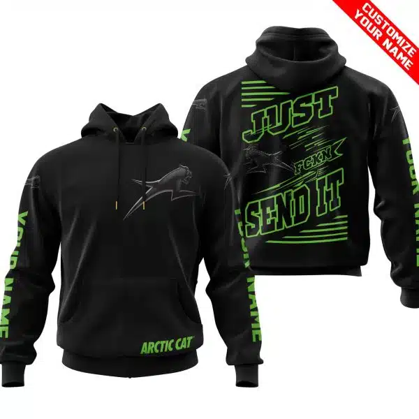 Premium Just Fckn Gonna Send It - Custom Name - Arctic Cat - Green Black - Image 2