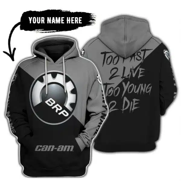 Too Fast To Live Too Young To Die - 3d All Over Printed - Can Am Grey