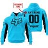 Custom Name Racing - Limited Edition - Fox Racing V2 - Sky Blue