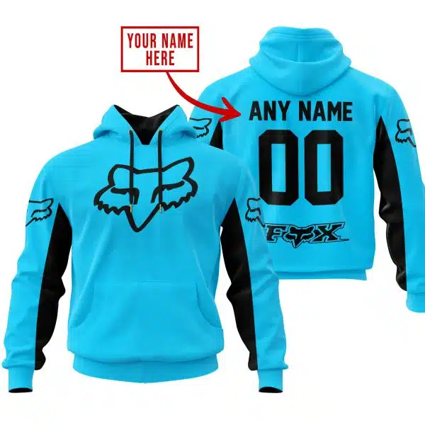 Custom Name Racing - Limited Edition - Fox Racing V2 - Sky Blue