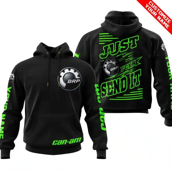 Premium Just Fckn Gonna Send It - Custom Name - Can Am - Green Black - Image 2