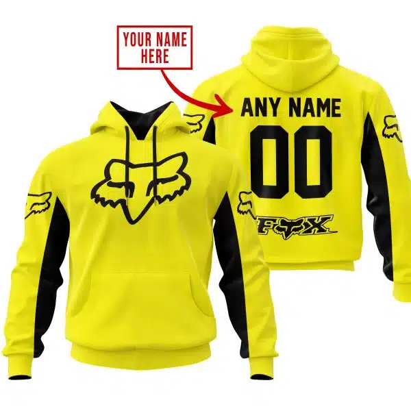 Custom Name Racing - Limited Edition - Fox Racing V2 - Yellow