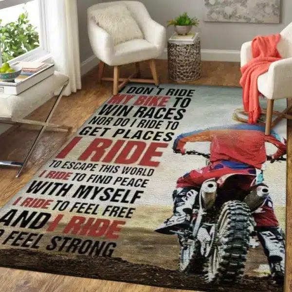 I Ride To Feel Free Rug
