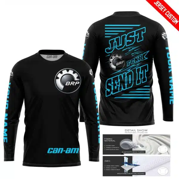 Premium Just Fckn Gonna Send It - Custom Name - Can Am - Sky Blue Black - Image 7