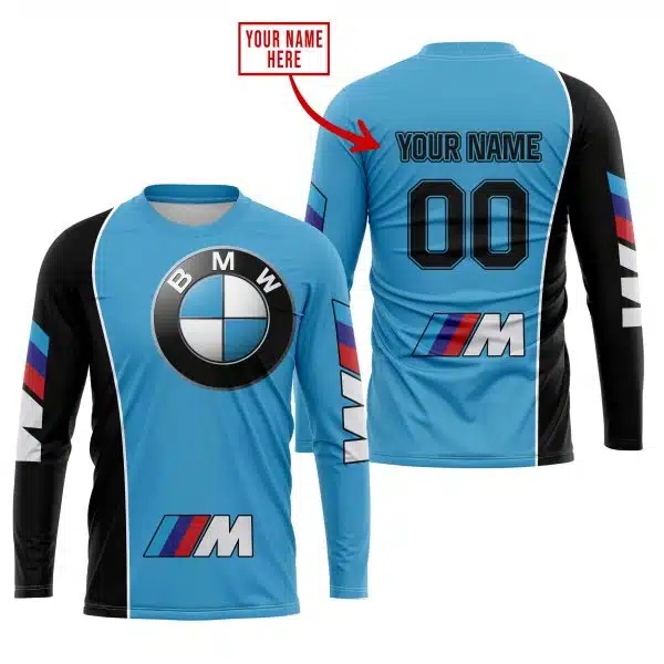 Limited Edition - Custom Name Motocrocss V2 - Bmw - Sky Blue - Image 2