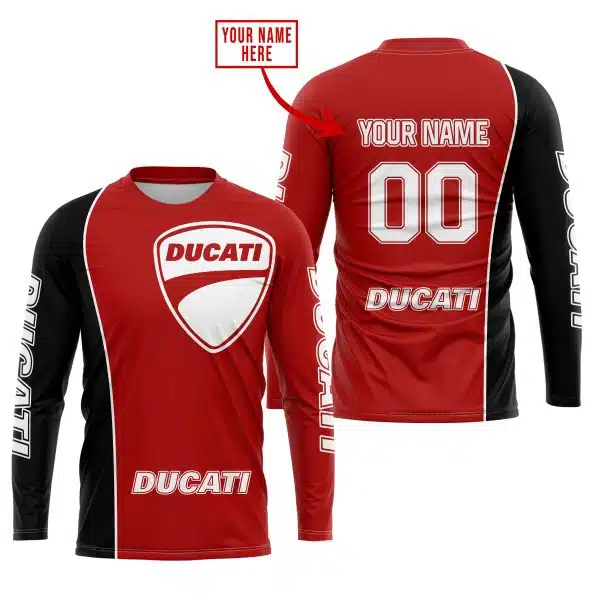Limited Edition - Custom Name Motocrocss V2 - Ducati - Red - Image 2