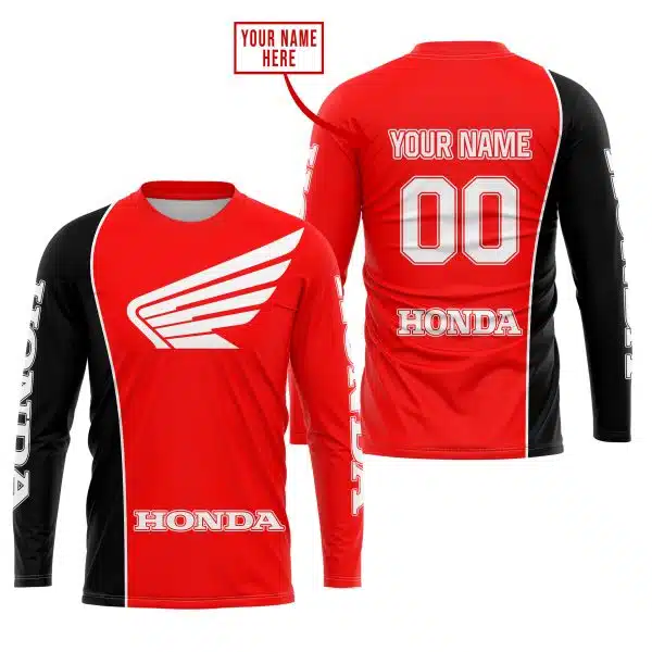 Limited Edition - Custom Name Motocrocss V2 - Honda - Red - Image 2