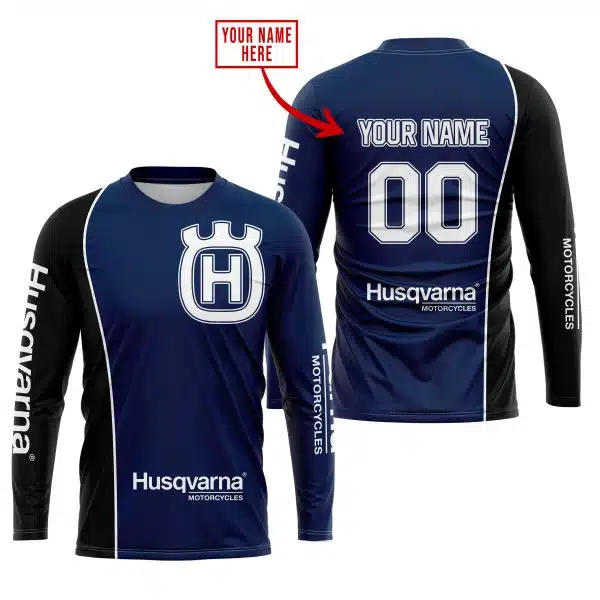 Limited Edition - Custom Name Motocrocss V2 - Husqvarna - Navy - Image 2