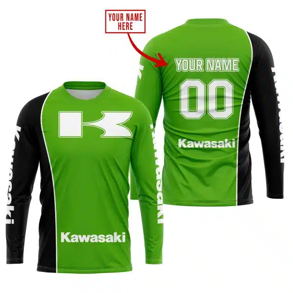 Limited Edition - Custom Name Motocrocss V2 - Kawasaki - Green - Image 2