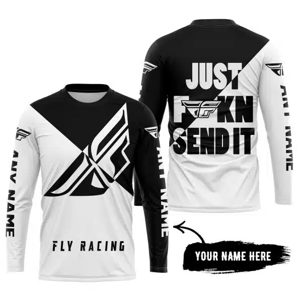Just Fkcn Send It - 3d All Over Printed - Fly Racing Black - Image 4