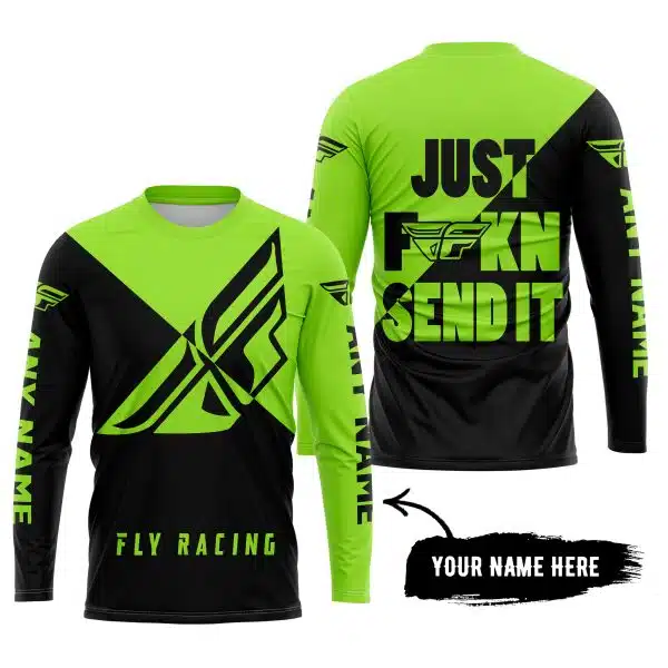 Just Fkcn Send It - 3d All Over Printed - Fly Racing Green 1 - Image 5